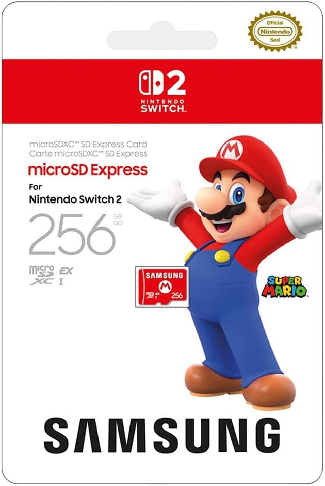 Cartão Samsung microSD Express para Nintendo Switch 2 de 256GB