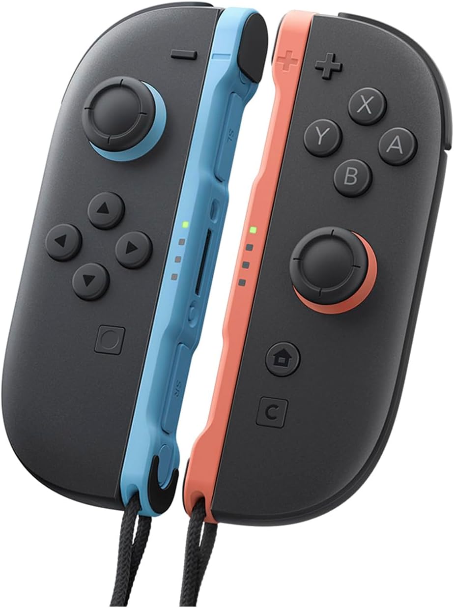 Controles Joy-Con 2 Azul Claro e Vermelho Claro