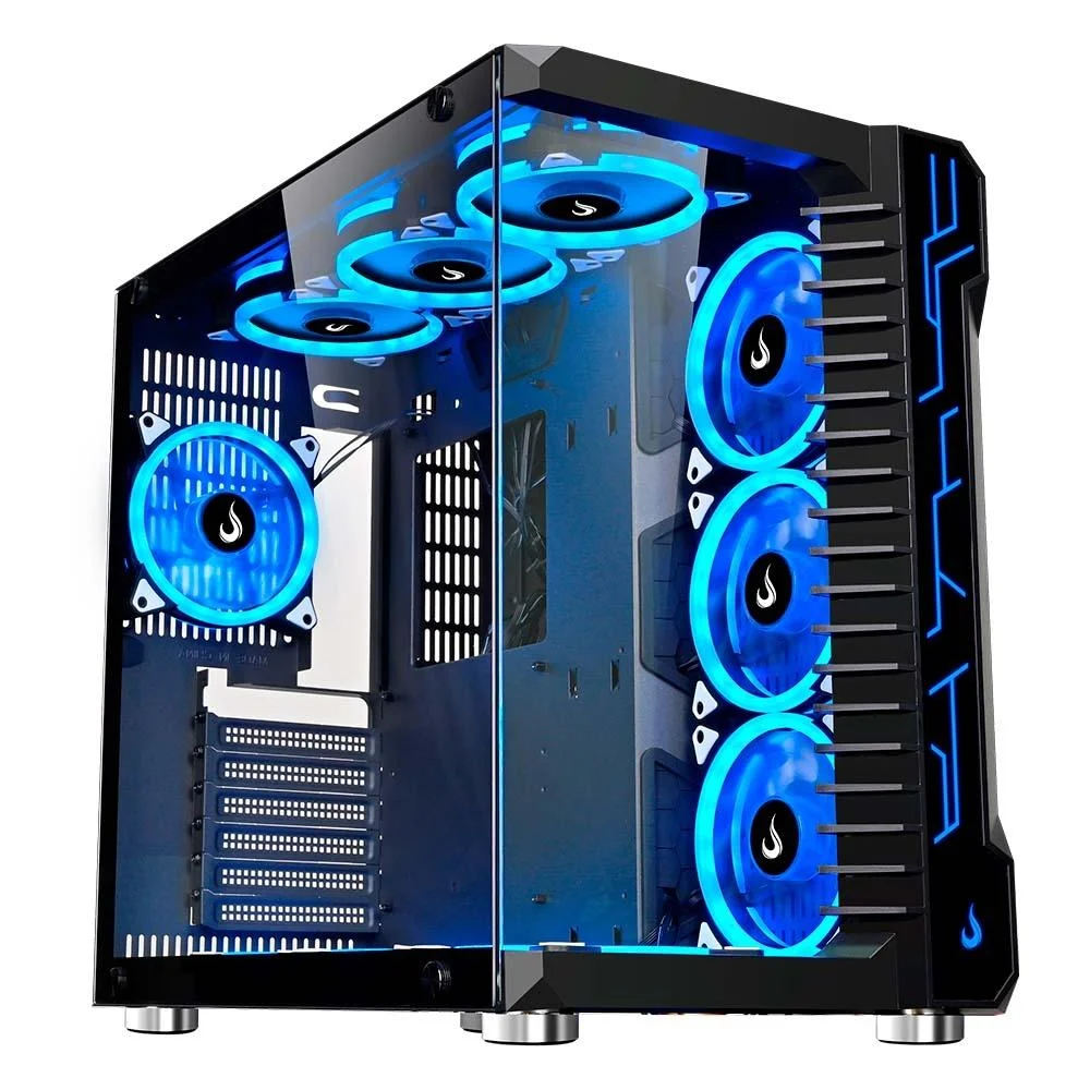 Gabinete Gamer Rise Mode Galaxy Glass, Mid Tower, Lateral e Frontal em Vidro Temperado